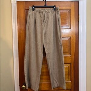 Banana Republic Drawstring Wool Blend wide leg trouser